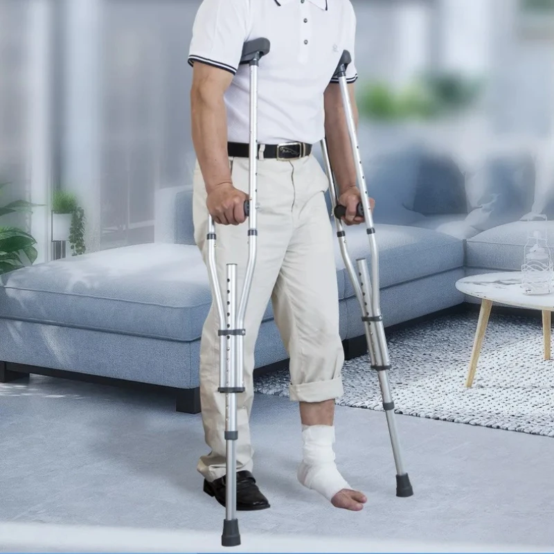 Съемная трость 3-в-1, алюминиевый костыль с регулируемой высотой и противоскользящим основанием, портативное средство для мобильности для пожилых людей