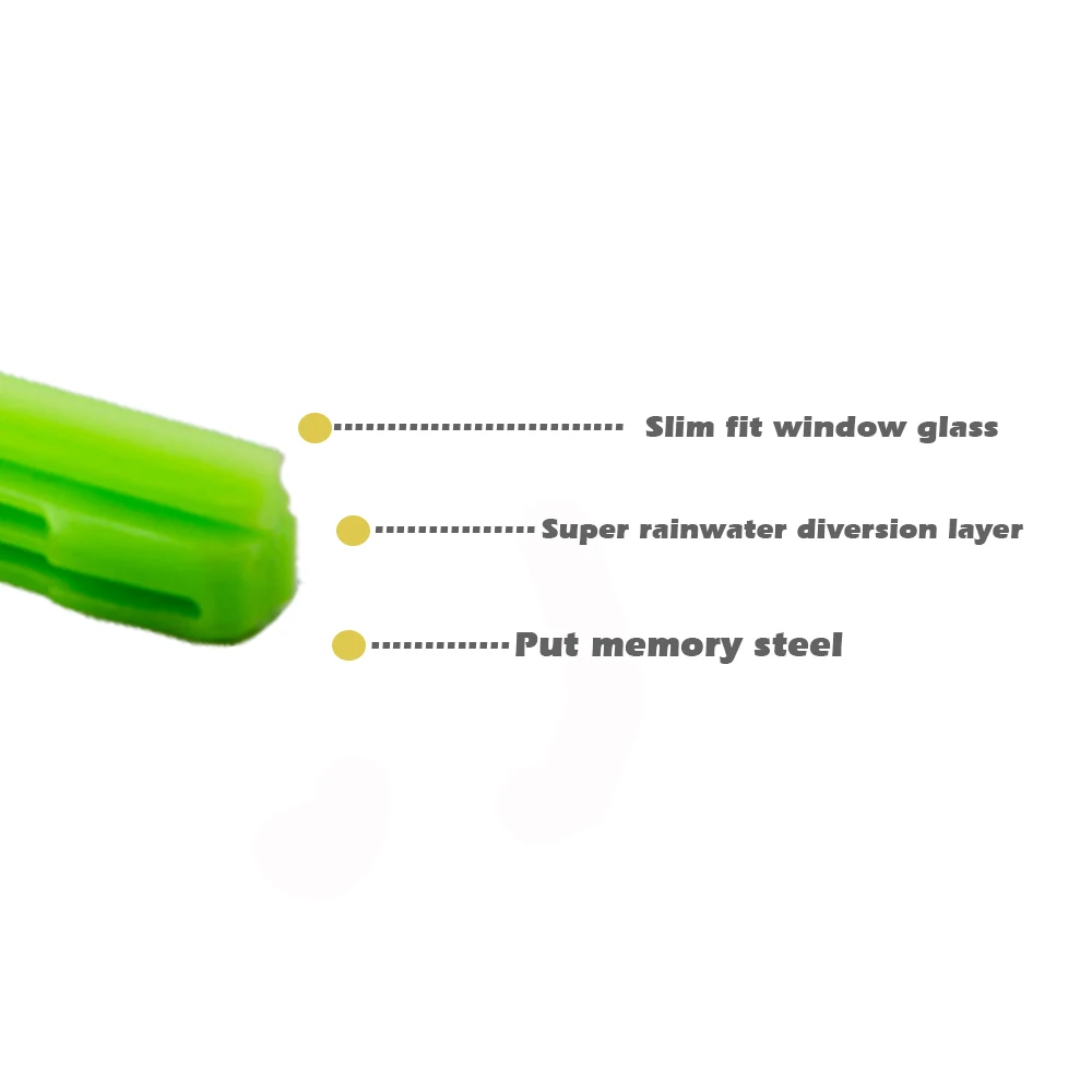 KAWOO 8mm Green Car Silicon Refill Strip for Hybrid Type Wiper Blades 14\