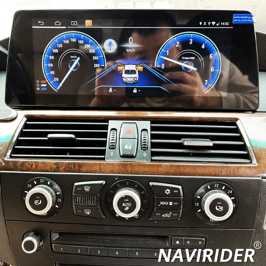 12.3inch Navigation 256GB Wireless Bluetooth Carplay Screen For BMW 5 Serie E60 E61 E63 E64 2003-2010 Android14 Car Video Player