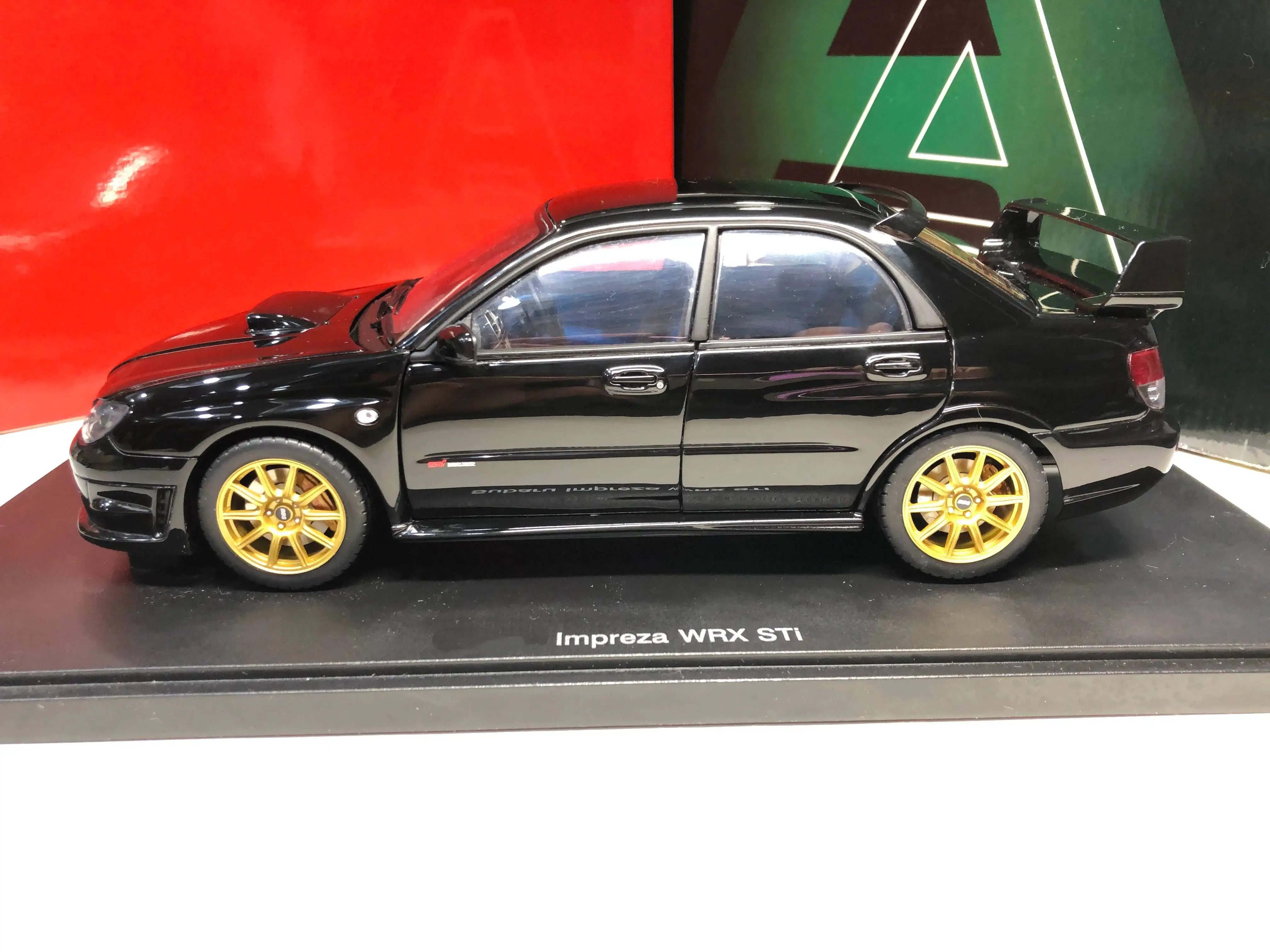 Autoart 1:18 IMPREZA WRX STI 9 2006 أسود محاكاة طبعة محدودة جميع سبيكة معدنية مفتوحة ثابتة سيارة لعبة مجسمة هدية #1