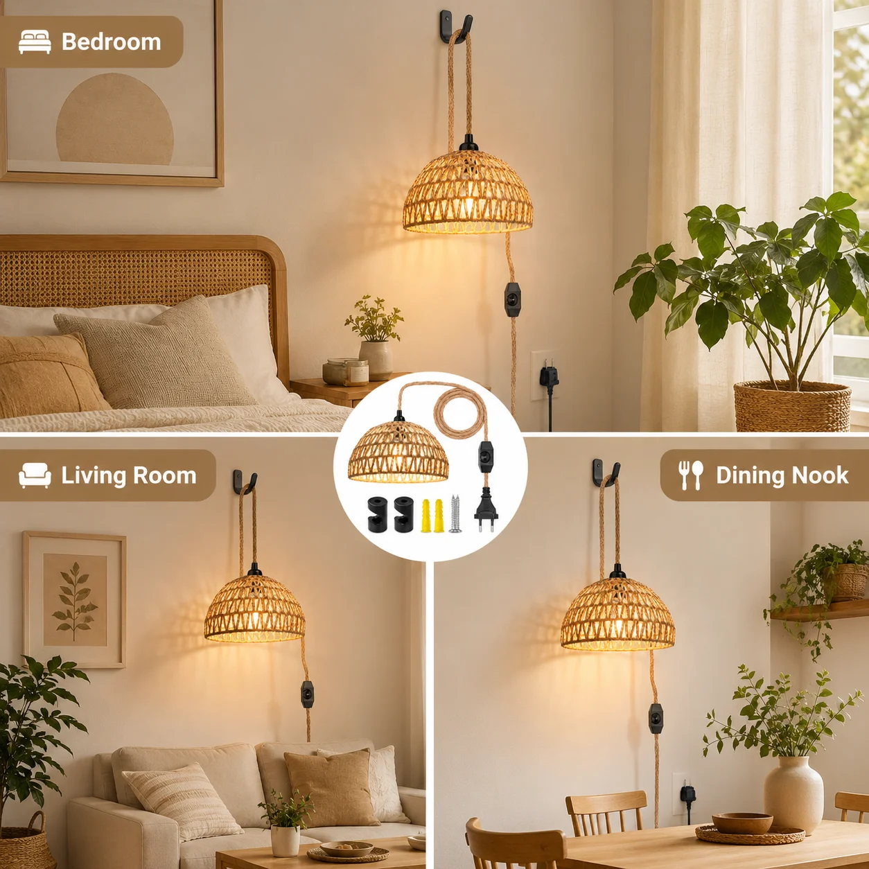joyinled-boho-dome-handwoven-rattan-lamp-plug-in-hanging-pendant-light-with-inline-dimmer-e27-mount-hardware-for-indoor-decor