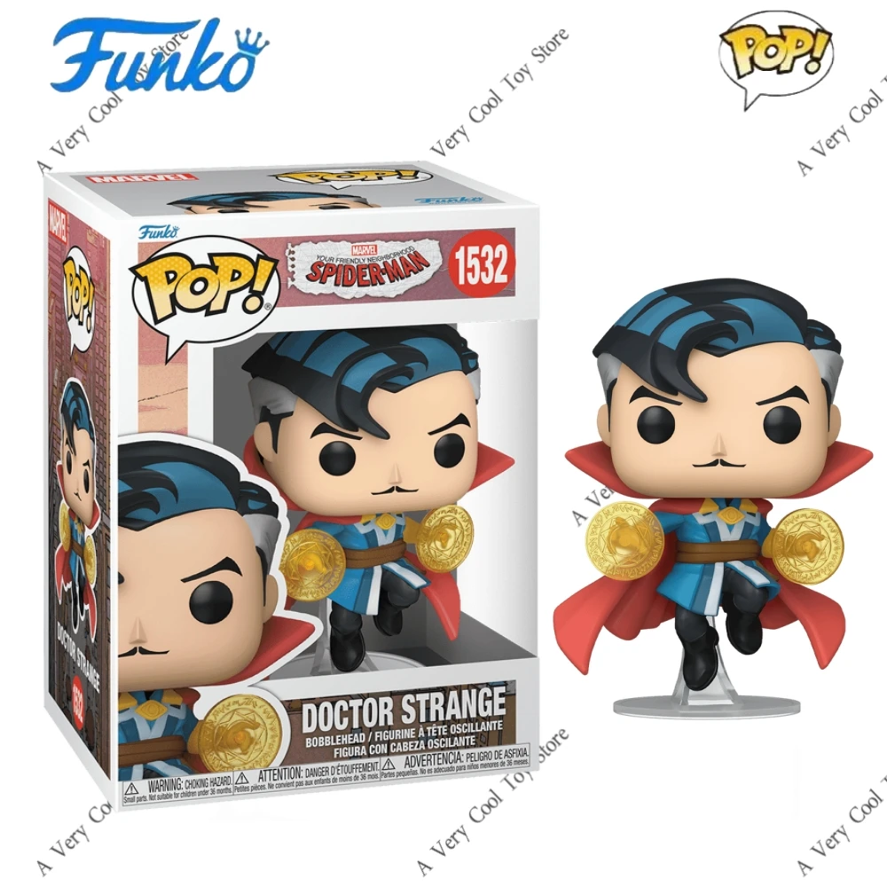Marvel Spider-Man 3 Figures Doctor Strange(Levitating)1532 Funko Pop 4.5 inch Figure Collectible Limited Edition Model Toy Gift