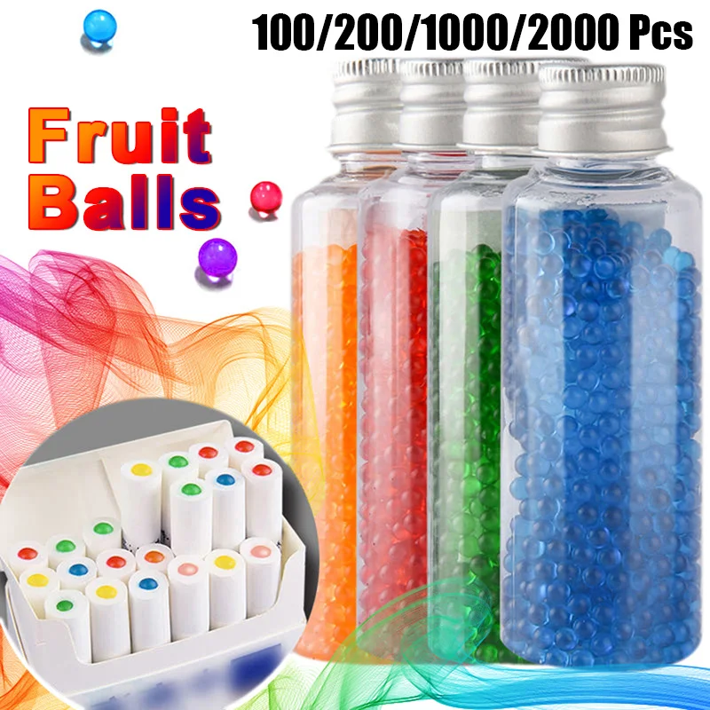 100/200/1000/2000 Pcs Mix Fruit Flavor Menthol Capsule Ice Mint Beads Explosion Cigarette Beads Capsule Filter Smoking Tools