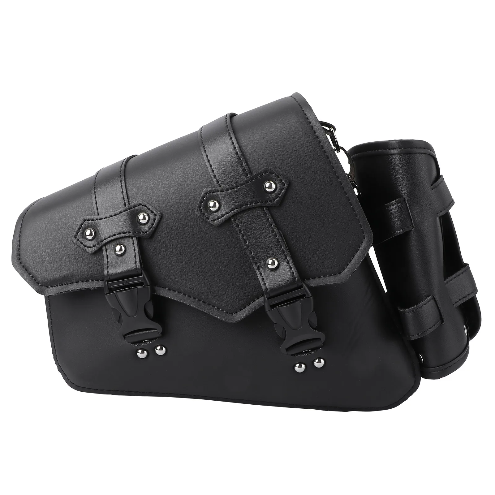 

1pc Motorcycle Side Bag Large Capacity PU Tool Bag Swingarm Saddlebags for Bike Storage Security Design Easy Closure Gifts