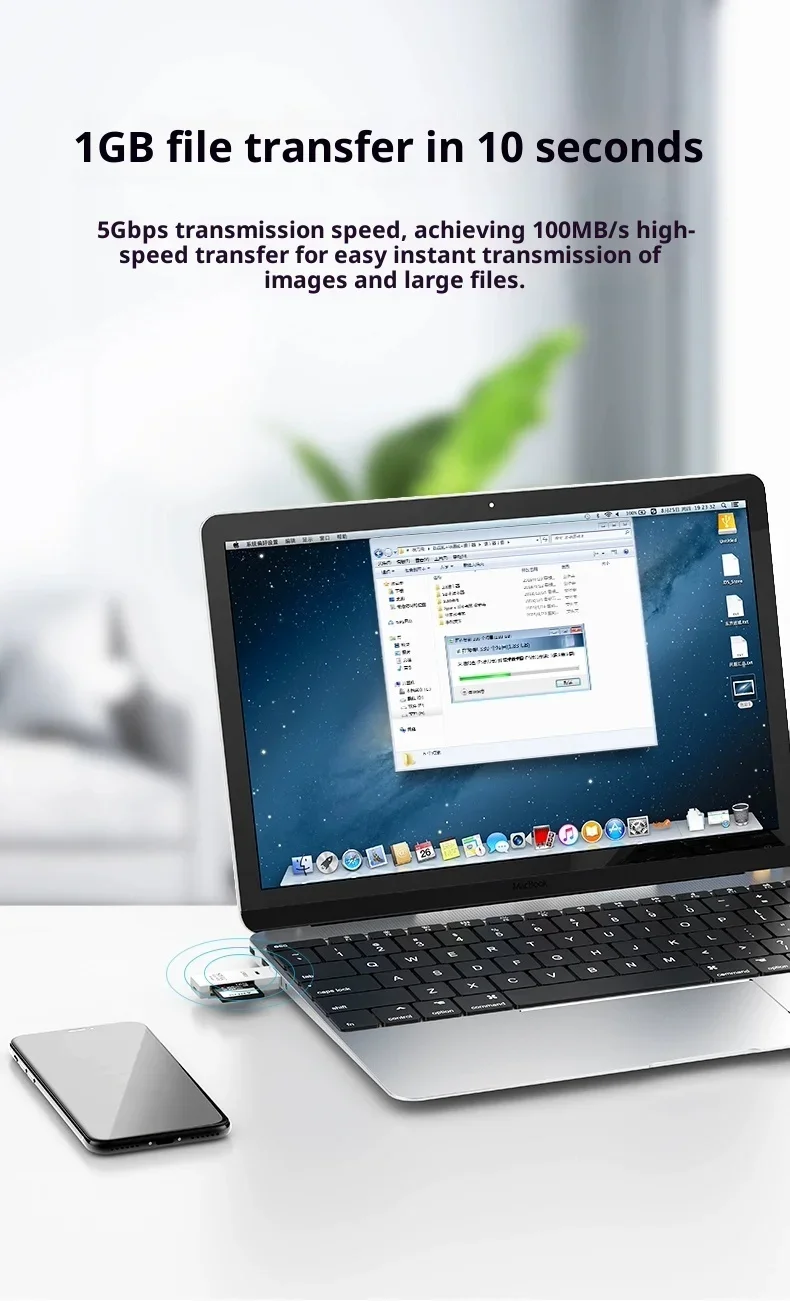 2-in-1 Multi Functional  USB 2.0 Card ReaderMicro SD TFMemoryCardReaderUSBFlashDrive CardreaderAdapter For PCLaptops Accessories