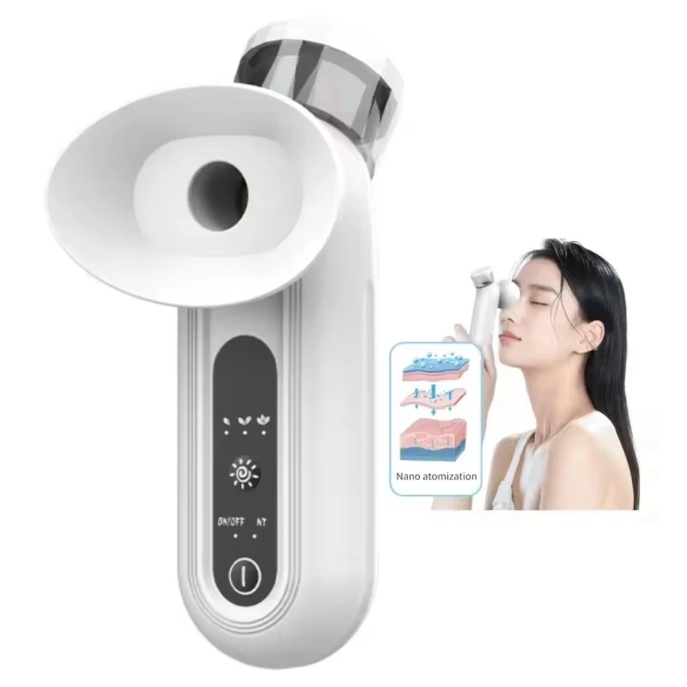 Hot Cold Facial Mist Sprayer Nano Steamer Eye Mist Spray for Dry Eyes Moisturizing Cleaning Eye Care Protection Device