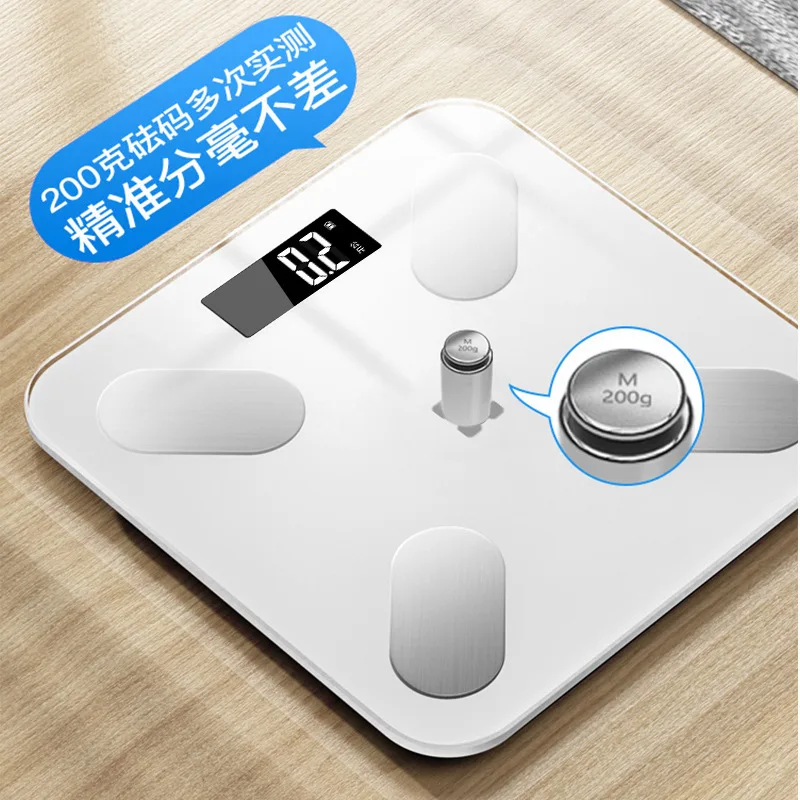 Bathroom Scales Smart Digital Fitness Body Fat Weight Balance Connect Smartphone USB Charge Electronic Scale Floor 180kg