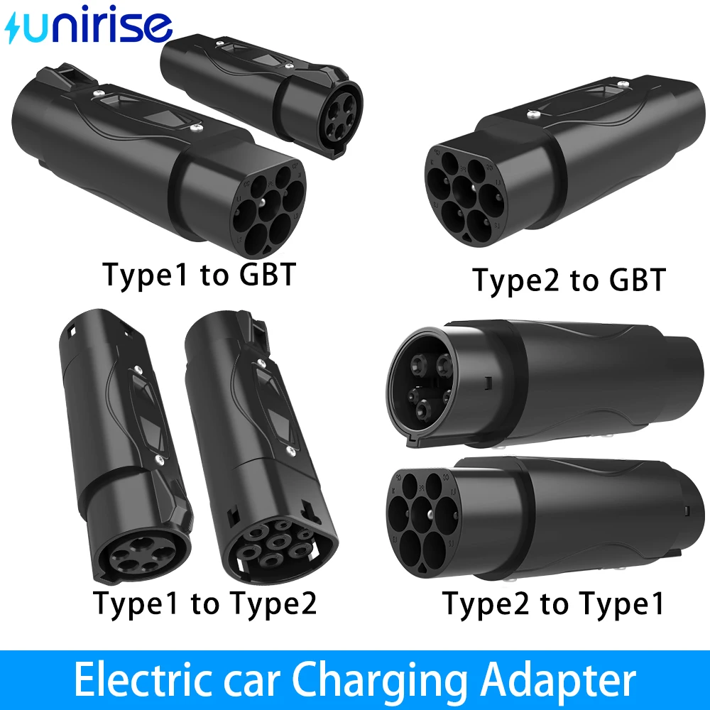 

Адаптер зарядного устройства переменного тока Ev Type2 на Type1 32A Адаптер зарядного устройства для электромобиля Type1 на GBT Conventor Type1 на Type2 EVSE
