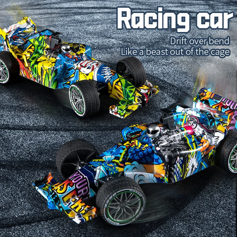 F1 Racing Car Formula Graffiti Remote Control Car Conquer All Kinds Of Road Fast Drift RC Car Boy‘s Toy Christmas Gift