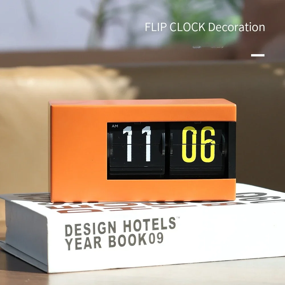 Automatic Flip Clock - Digital Desktop Alarm Clock with Vintage Retro Style, Minimalist Bedside & Office Decor, Unique Gift Idea