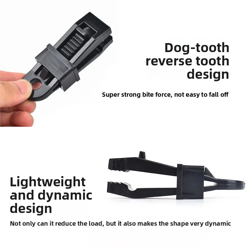 تم تجهيز الخيمة بمشبك ثابت بنقطة سحب، وخطاف مظلة للتخييم في الهواء الطلق، ومشبك خيمة كبير، وحزام مقاوم للرياح #3