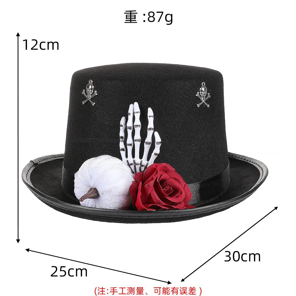 Gothic Halloween Tall Costume Hat Accessory Unisex Witch Soft Fabric Tall For Party Elegant Cosplay Styling Use Hats