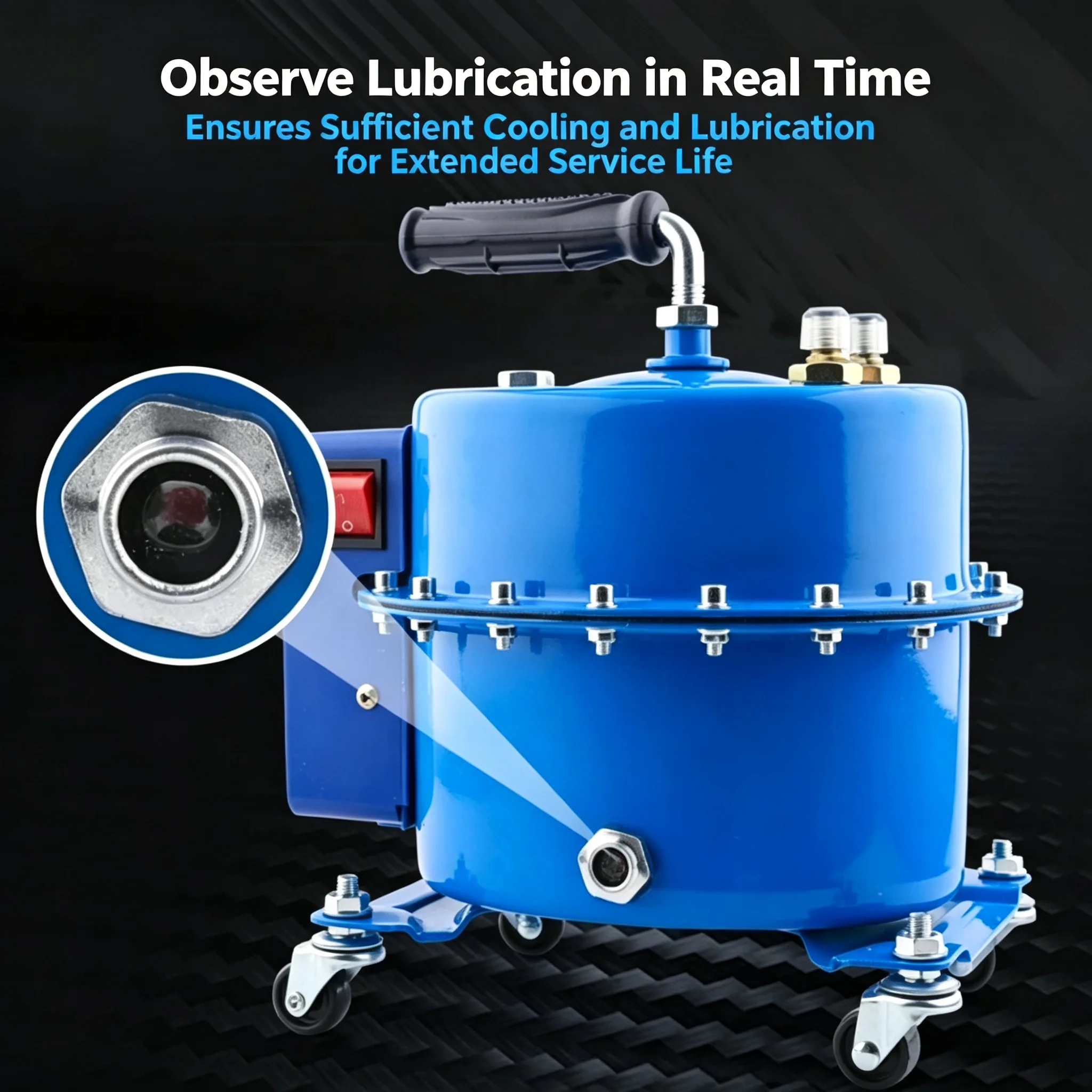 Vacuum Pump For Car AC And Fridge Repair Dual Function Vacuum Extract & Air Pump For Refrigerant Fill Tire Inflating