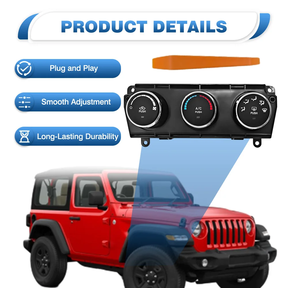 68197433AA  16 Pins for Jeep Wrangler JK 3.6L V6 - Gas HVAC Heater Climate Control Module