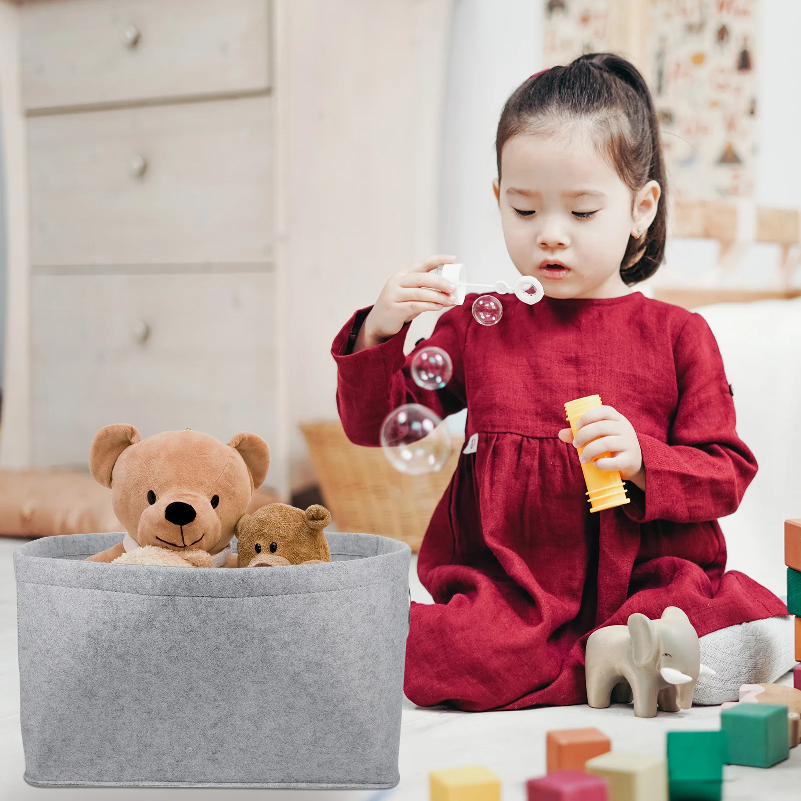 

Premium Multifunctional Storage Holder Strong Book Storage Basket for Desktop Wardrobe Bathroom Organizing Sundries Container