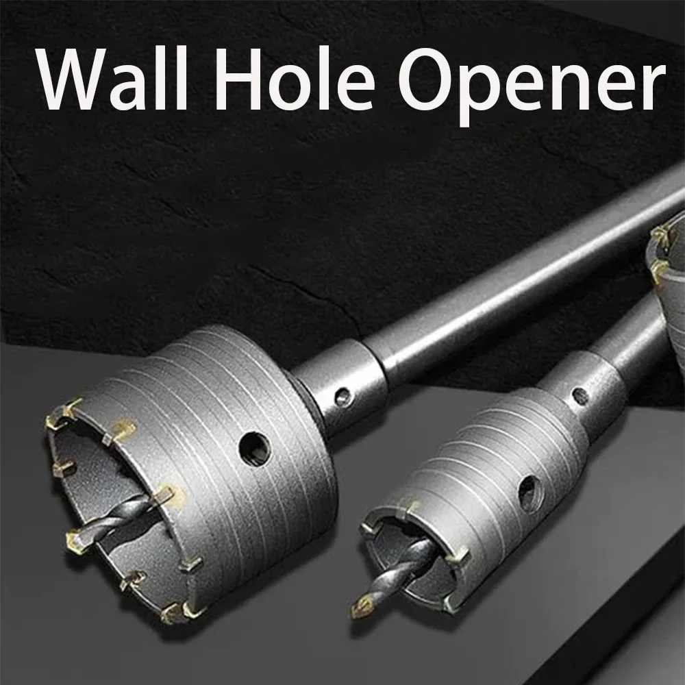 1pcs 30-120mm Square / Round Handle Concrete Hammer Core Drill Bit Kit  Air Conditioner Perforation Cement Stone Cutter Tool