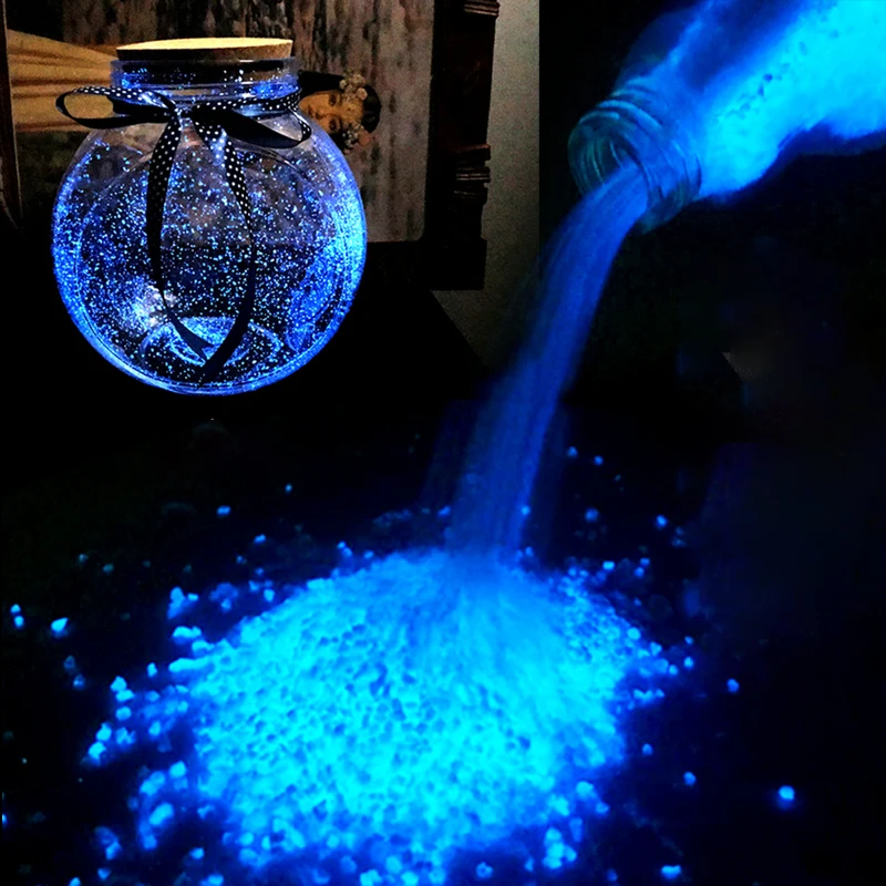 10g Glow In The Dark DIY Luminous Party Super Luminous Particle Pigment Wishing Bottle Fluorescent Particles Gift Decoration