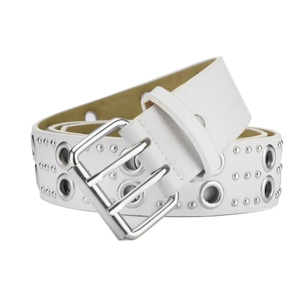 Ceinture en cuir PU pour femme, ceinture rétro, sangle de taille, ceinture à rivets, robe de personnalité, jeans punk, mode hip hop