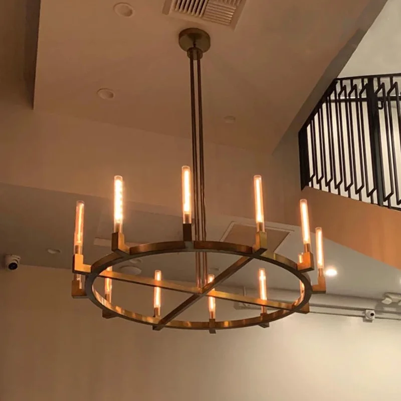 

2025 Contemporary Nordic Ceiling Light Copper Black Pendant Lamp Adjustable Dimmable for Bedroom Lounge Luster