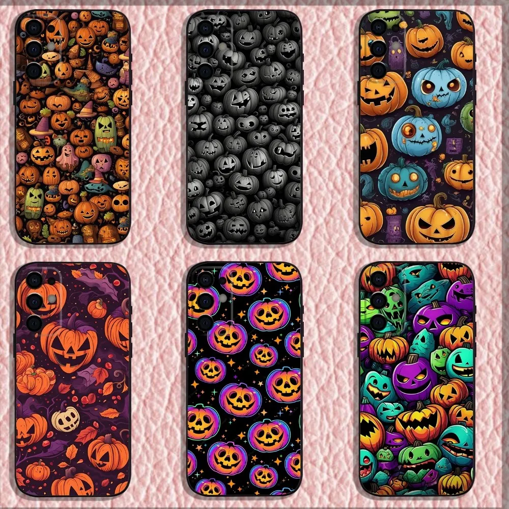 

Pumpkin Head Cool Halloween Phone Case For Samsung S24,S21,S22,S23,S30,Ultra,S20,Plus,Fe,Lite,Note,10,9,5G Black Soft Shell