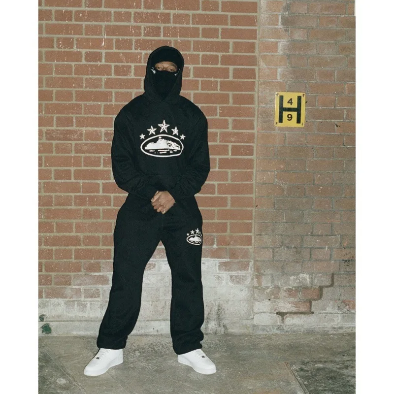 

Classic Devil Island Hoodie Sweatirt Legging Drip Cap Sports Set Long Pants Sweatpants Couple Casual Spring Outfit