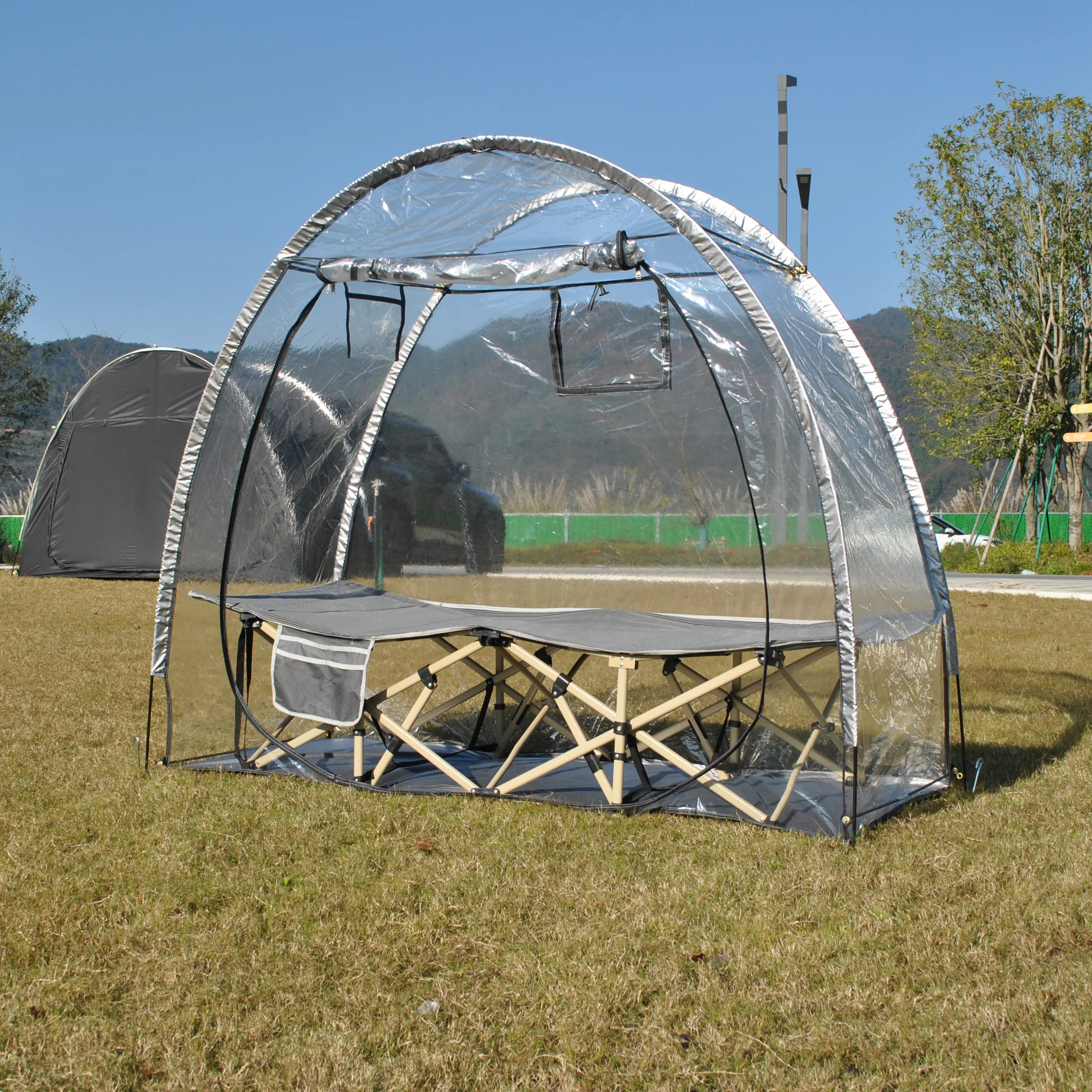 خيمة الدفيئة البلاستيكية، عرض نباتات الحديقة وخيمة التخزين خيمة كرة قدم كبيرة للاستخدام في الهواء الطلق، خيمة شفافة، خيمة جراب رياضية #1