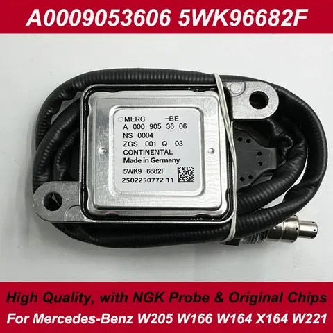 A 0009053606 0009053606 메르세데스-벤츠 W205 W166 W164 X164 W221 용 NGK 프로브 12V 질소 산소 센서 용 5WK96682F, MADE IN DE
