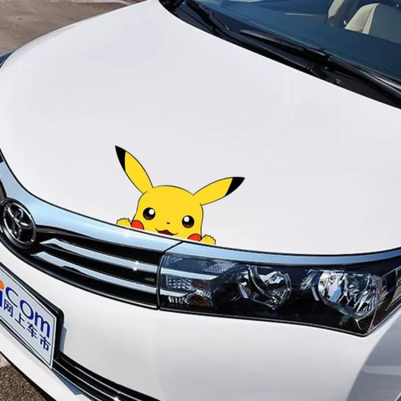 Pok é mon Anime Pikachu Waterproof Stickers Car Personality Creative Decoration Covering Scratches Motorcycle Cartoon Stickers