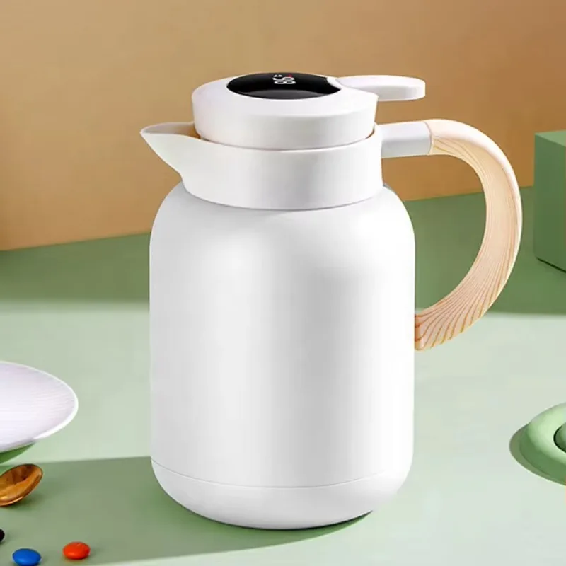 53 oz 12 Hour Light Emitting Diode Temperature Display Kettle 316 Stainless Steel Kettle Vacuum Thermos Coffee Pot Dispenser