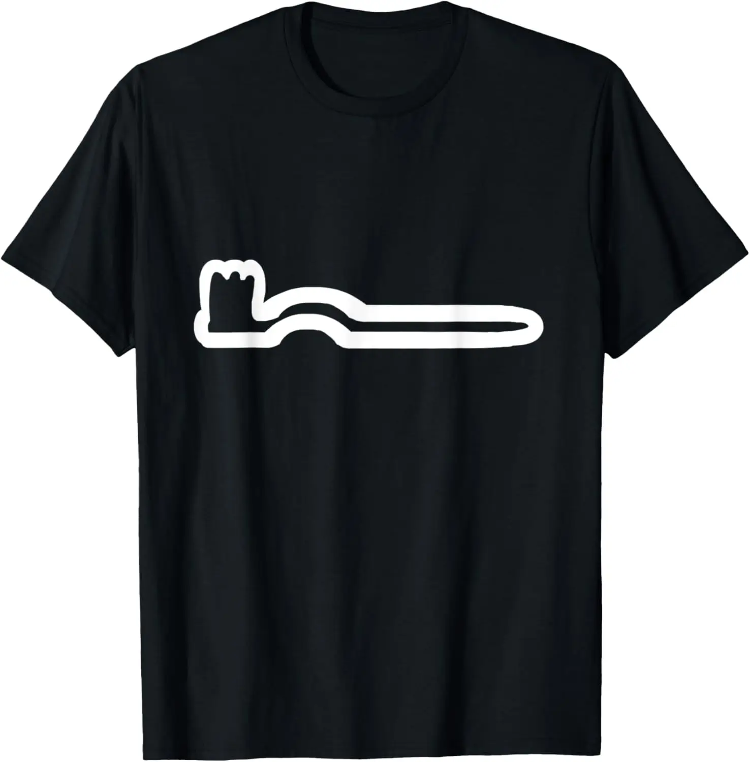 

Toothbrush Outline Cute Dental Hygiene Minimal Art Gift T-Shirt