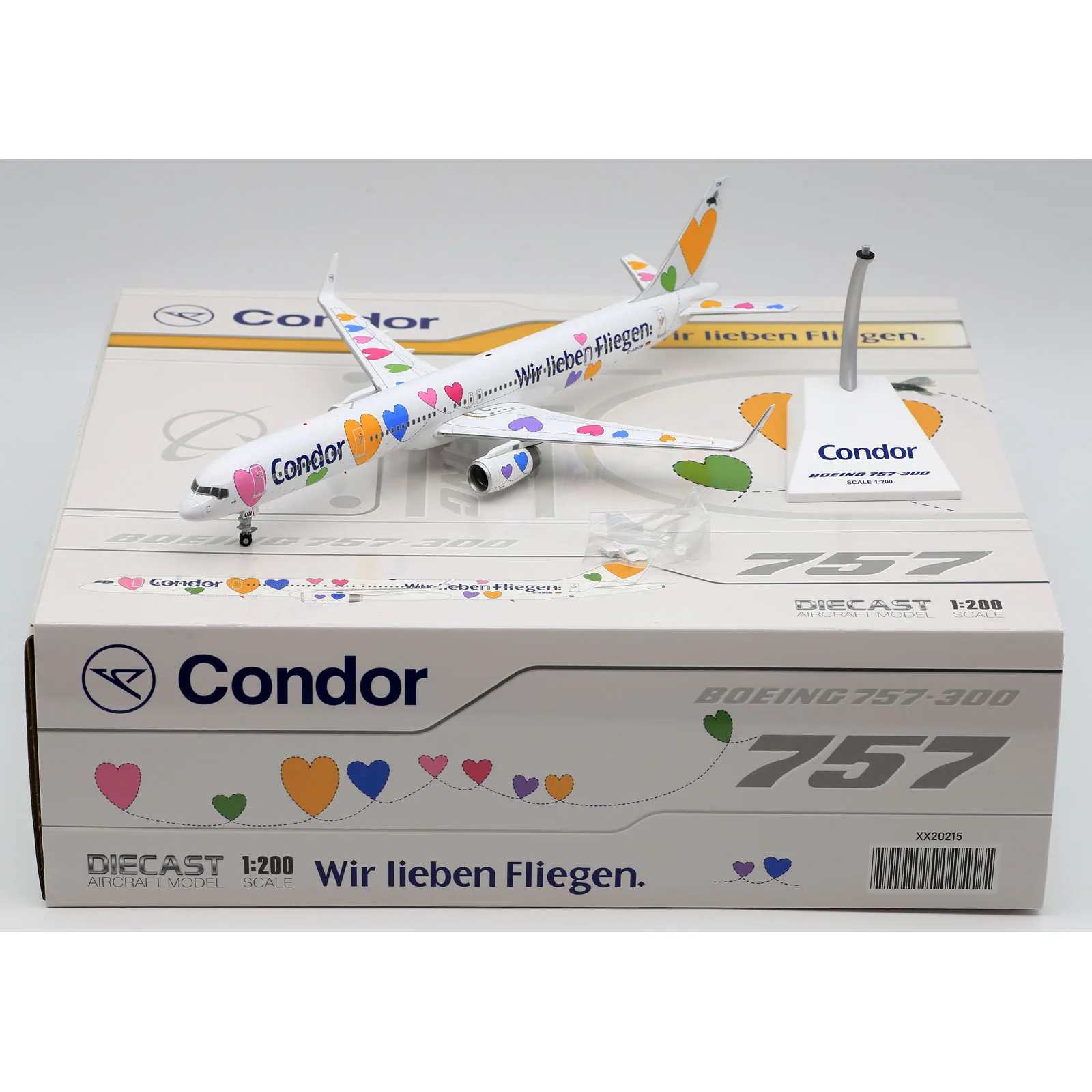 

XX20215 Alloy Collectible Plane Gift JC Wings 1:200 CONDOR "Wir lieben Fliegen" Boeing B757-300 Diecast Aircraft Model D-ABON