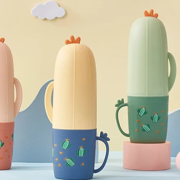 다기능 여행용 칫솔 케이스, 휴대용 워시 컵 타월 보관함, 치약 용기, 캠핑 여행, 성인 및 어린이