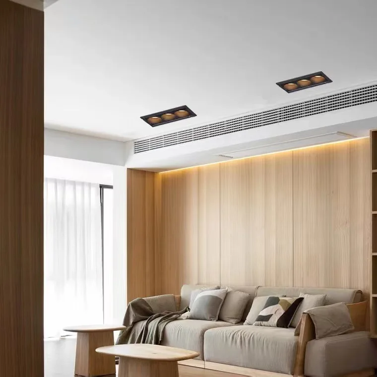 Smart Embedded Linear Grille Downlight Aluminum Construction COB Light Source Supports Tmall Genie Smart Home Voice Control