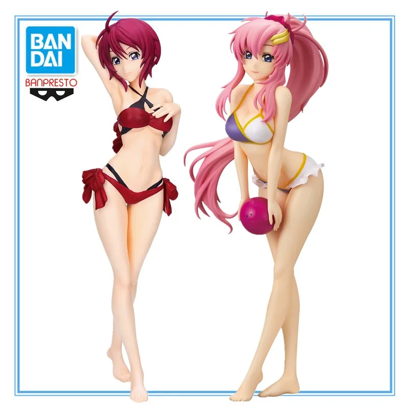 In stock Bandai Banpresto GUNDAM SEED FREEDOM GLITTER&GLAMOURS-Lacus Clyne Anime PVC 22cm Action Figures Collector Model Toys