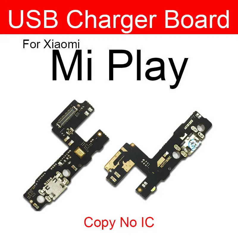 USB Charger Board With Mic Microphone For Xiaomi Mi Play Charging Port PCB Flex Connector Board Mobile Replacement Parts