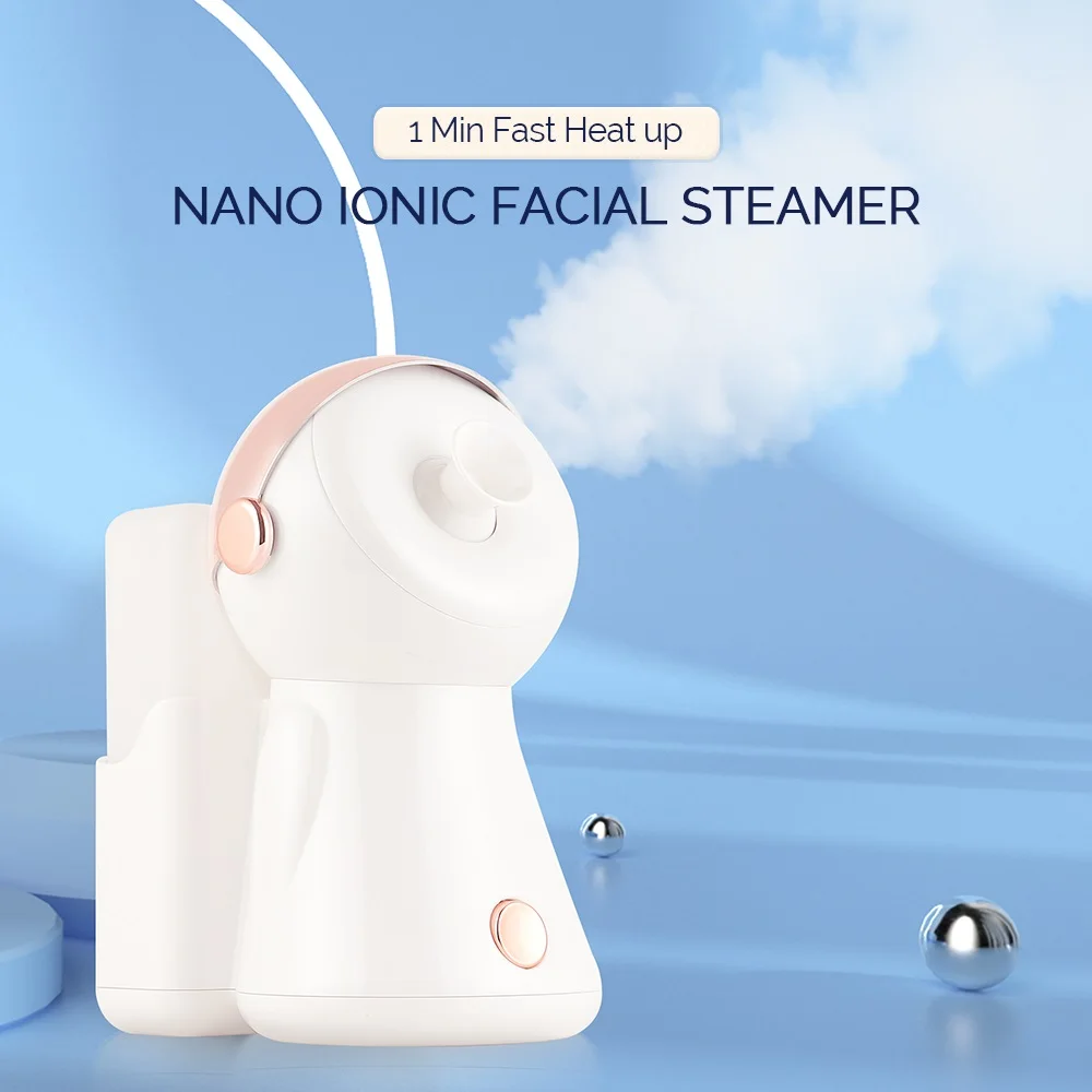 

380ml Nano Ionic Facial Steamer Fast Hot Mist Face Steam Sprayer Deep Clean Skin Rejuvenation Daily Hydration Humidifier Machine