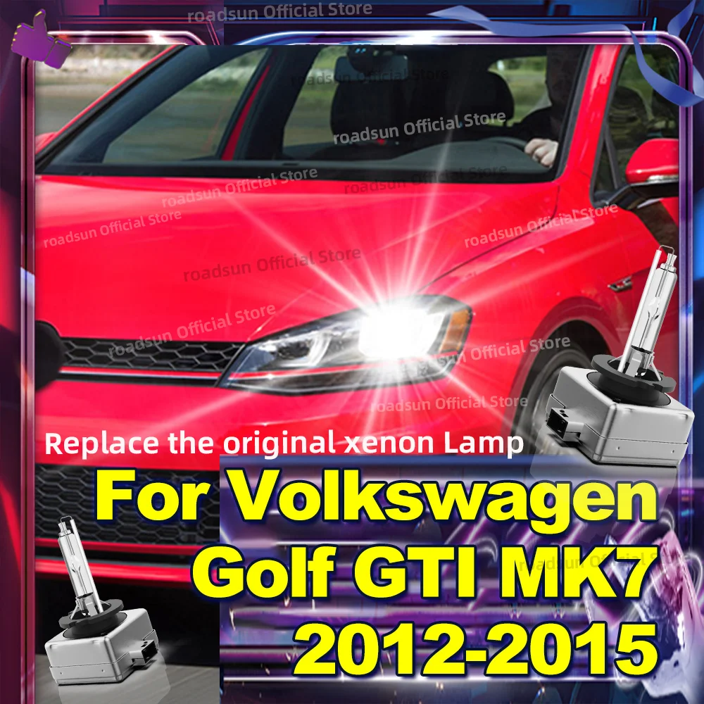 

2 шт. HID ксеноновая лампа для фар Volkswagen Golf GTI MK7 2012 2013 2014 2015 35 Вт 6000 К (подходит только оригинальная лампа ксеноновая)