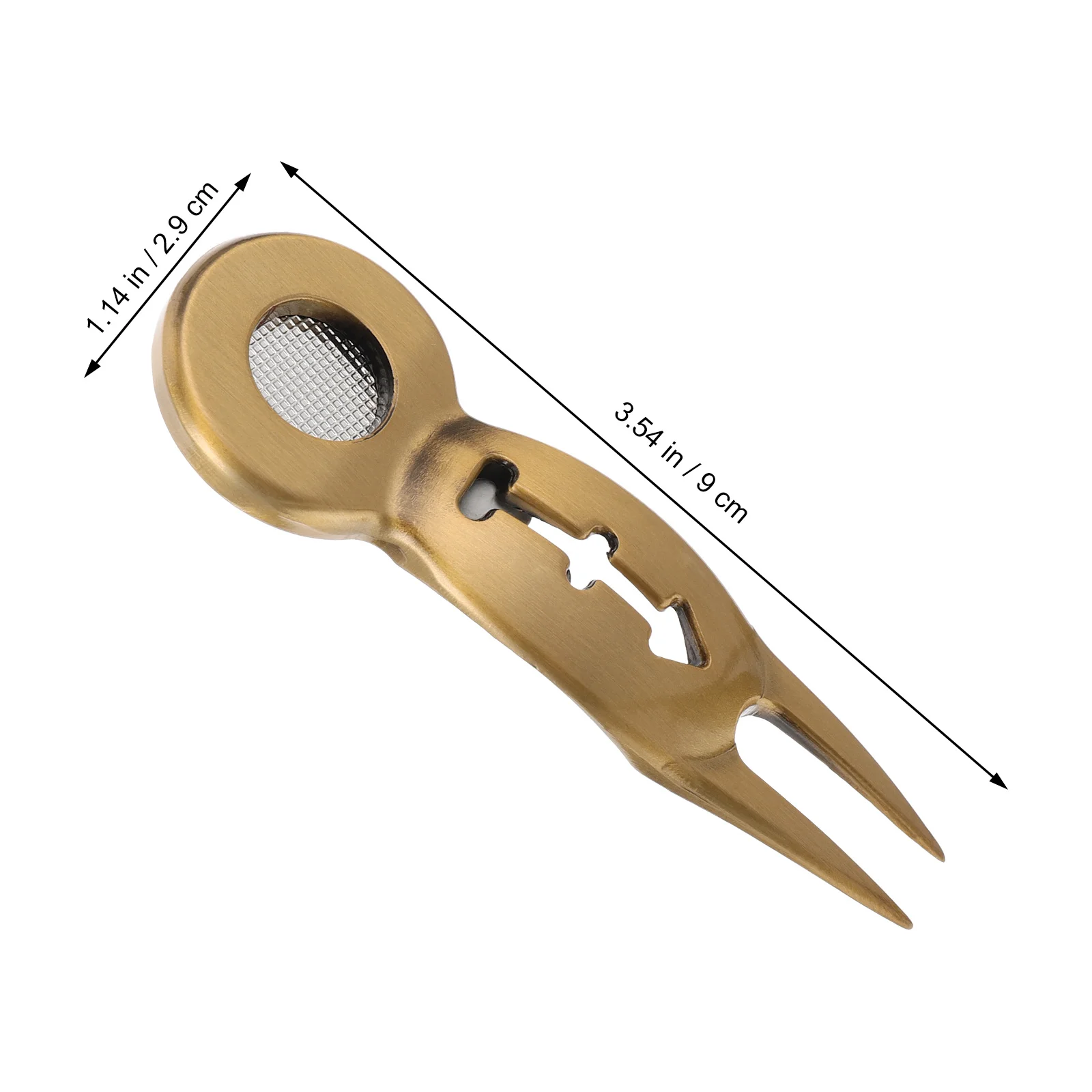 메탈 골프 디봇 포크 볼 마커 볼 라인 메이커 견고한 녹 방지 골프 수리 도구 골프 디봇 도구