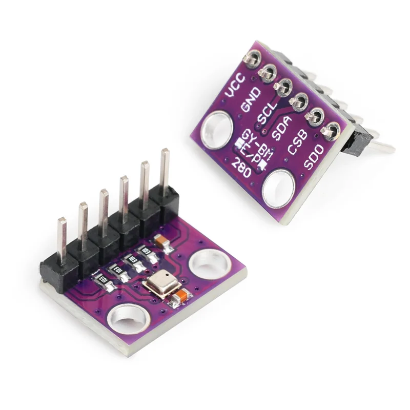 2PCS BME280 3.3V Sensor Module Atmospheric Pressure Temperature Humidity Sensors I2C SPI Breakout GY-BME280-Y47A