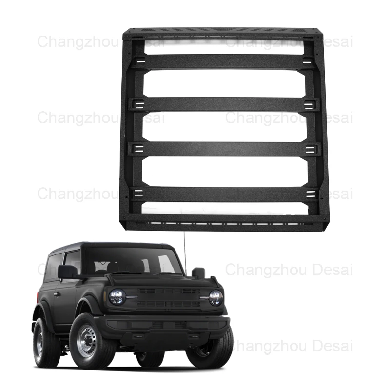 Removable  exterior accessories parts Car Roof Luggage frame roof rack cargo basket for Ford Bronco 4-Door 2021 2022 2023 custom