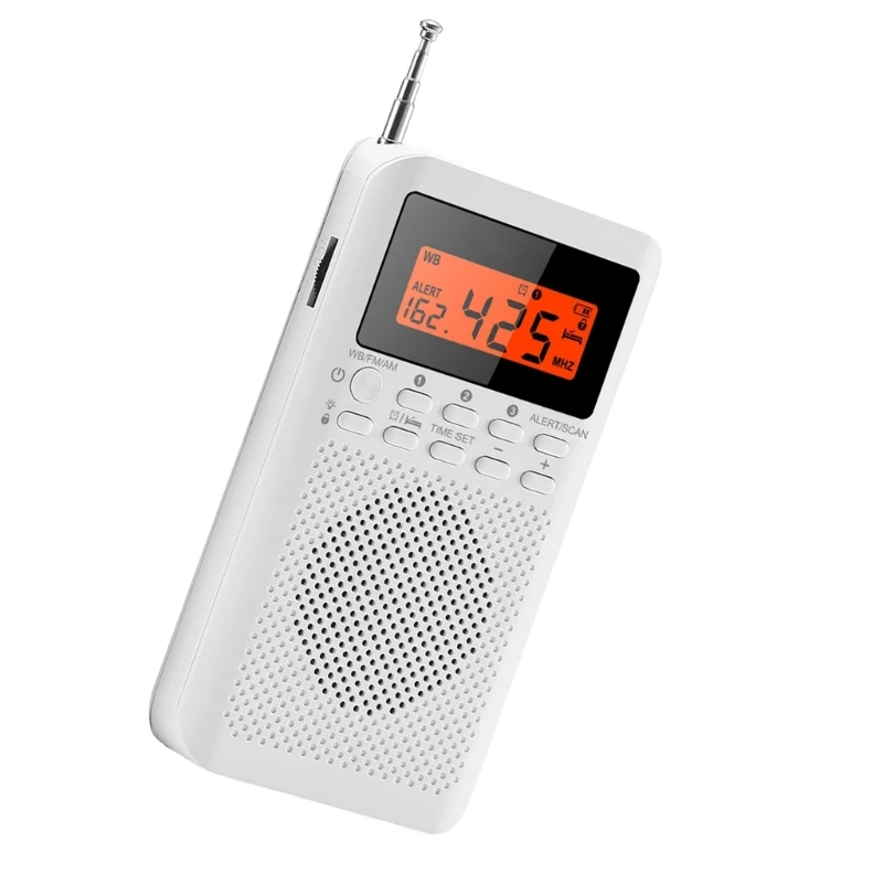 CG AM FM Radio Portable Battery Powered LCD Display Digital Alarm Clock Pocket Radio Transistor Radio Stereo Earphone Port