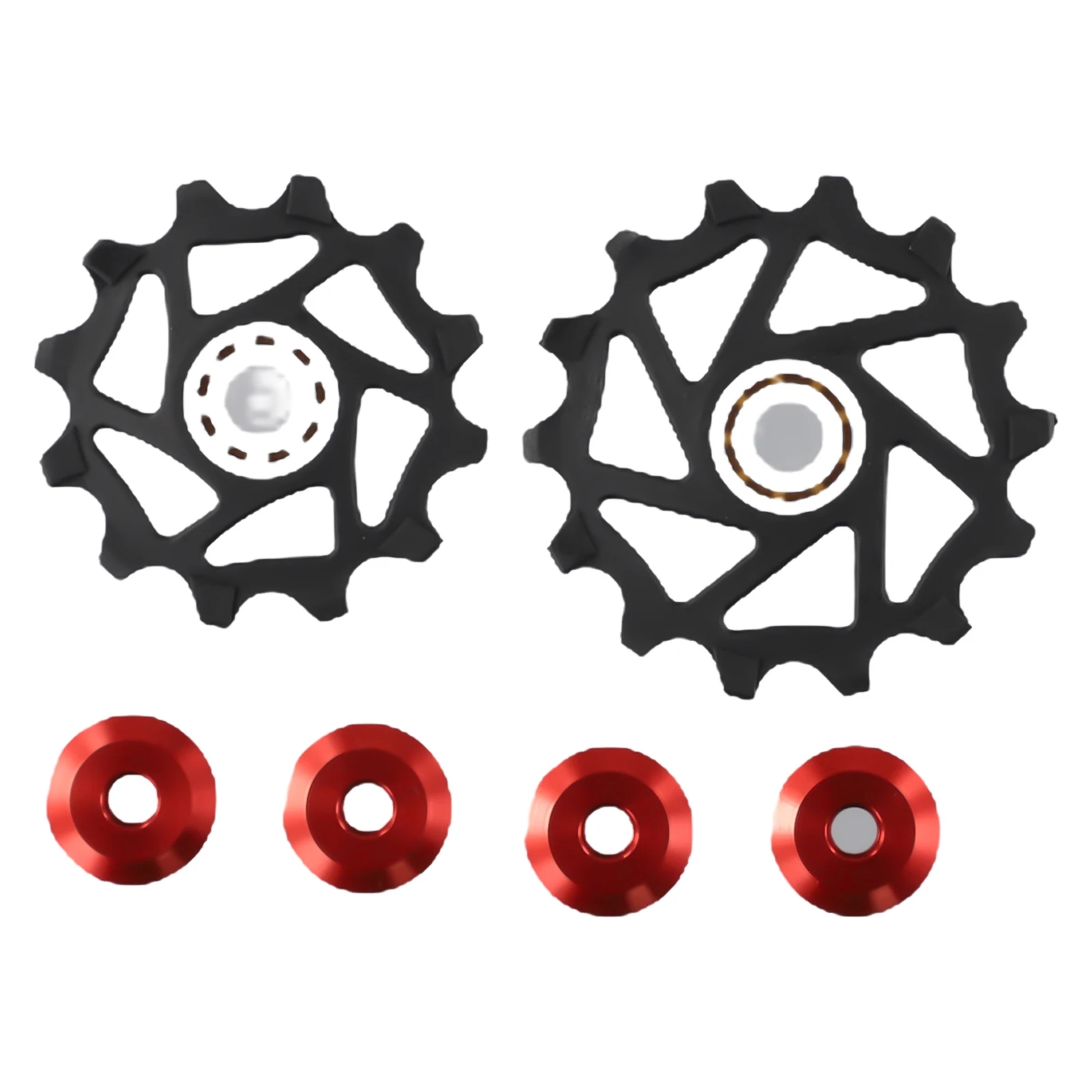 

2pcs 12T+14T Ceramic Bearing Rear Derailleur Pulley Jockeywheel For SRAM AXS Rear Derailleur Guide Wheel Resin Accessories