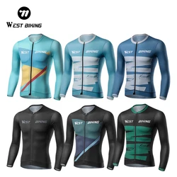 WEST BIKING Cycling Jersey Long Sleeve Summer Pro Aero Slim Fit Long Sleeves Cycling Jersey Men Women Breathable Cycling Maillot
