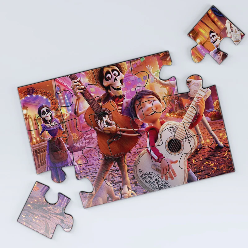 Disney Cartoon Movies Coco Puzzle Toys 500 Pcs High Difficulty Paper Jigsaw For Adult Children Casual Educational Toy Gift