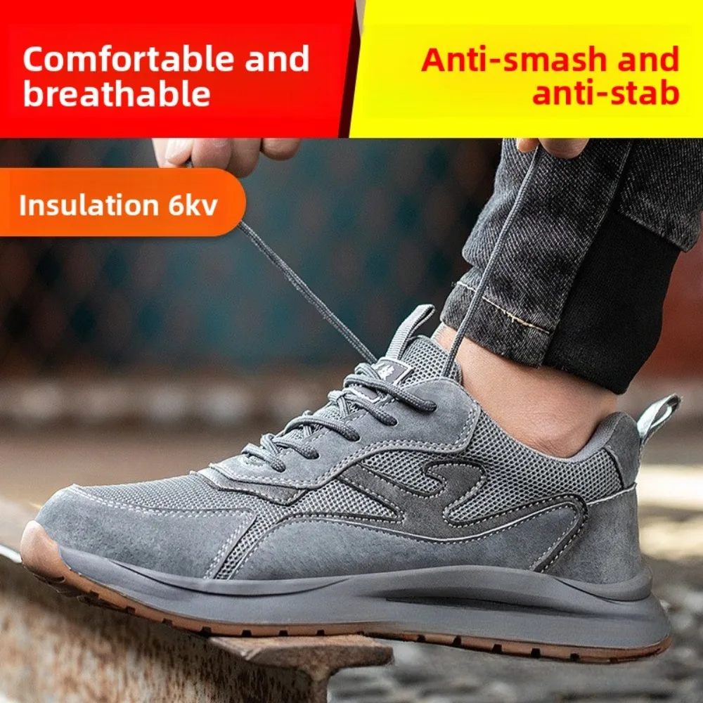 

Men's Lightweight Safety Shoes Anti-Smashing Piercing Construction Work Footwear Electrician Insulated Comfortable Work Shoes