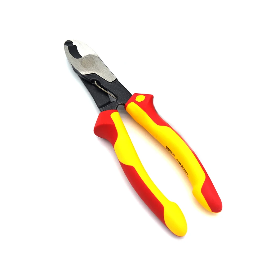 

WIHA 43661 VDE-Tested Insulated Electrical Cable Cutter with Switchable Opening Spring Long Cutting Edge 180mm Electrical Plier