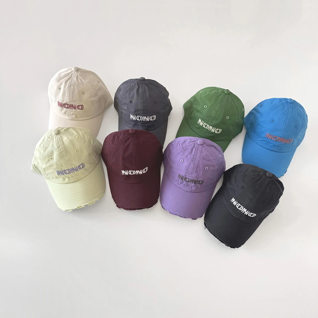 

Embroidery Letter Kids Baseball Hat Fashion Children Duck Tongue Cap Solid Cotton Baby Duckbill Hats 4-10Year Boy Girl Sun Visor