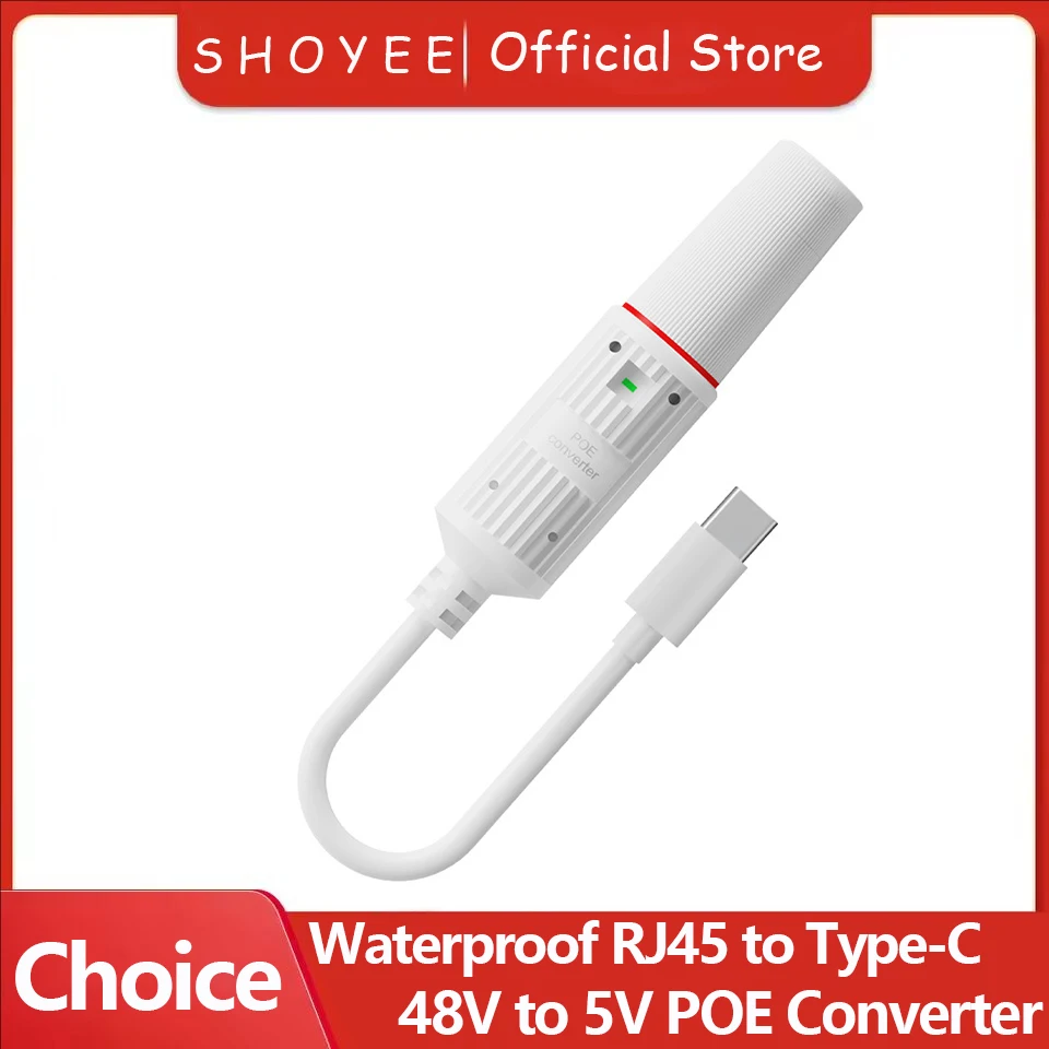 48V to 5V Water proof PoE Converter, RJ45 Port Output 5V/2A, IEEE802.3af/at for Passive 5V Devices