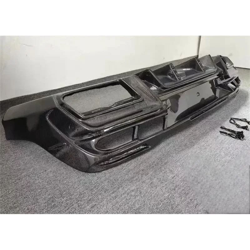

High Quality Carbon Fiber Bumper Rear Lip Exhaust Port Spoiler Kit For GLE63 2020-2025