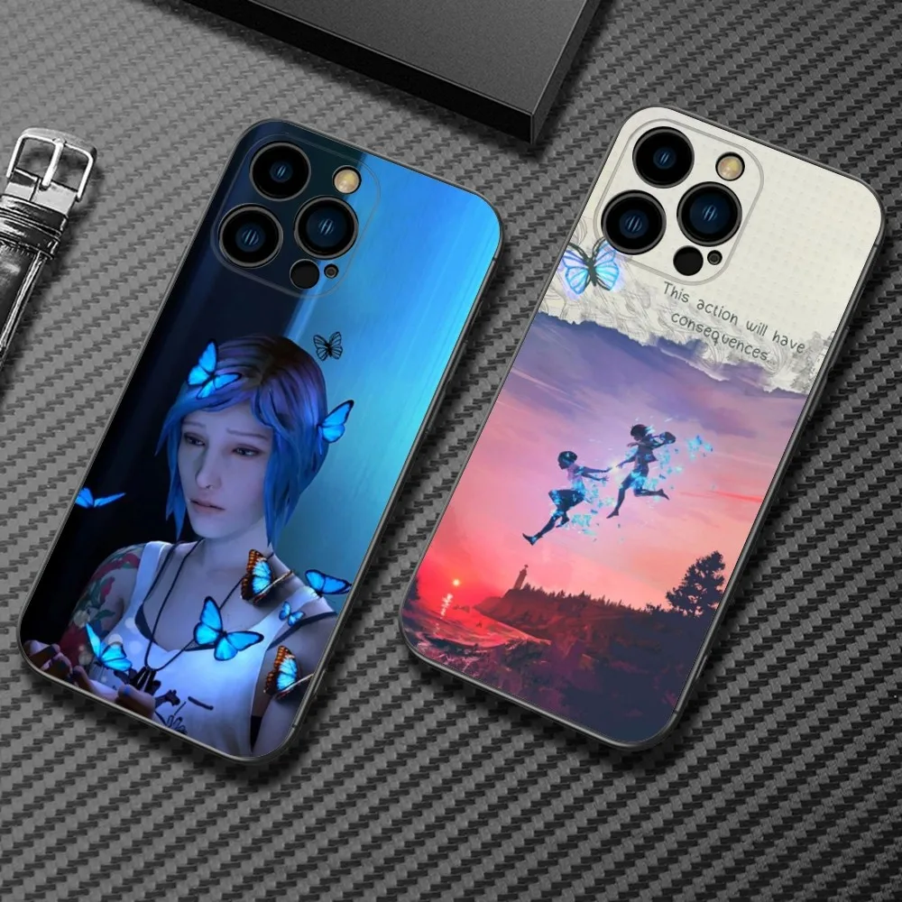 Life is S-Strange Phone Case For iPhone15,14,13,12 Mini 11 Pro XR,X,XS,MAX 7,8 Plus Silicone Cover Soft Black